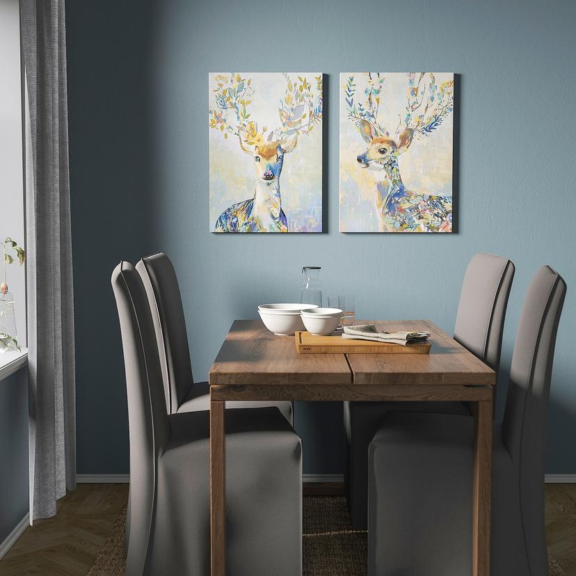 PJÄTTERYD — картина, Разноцветный олень, 50x70 см