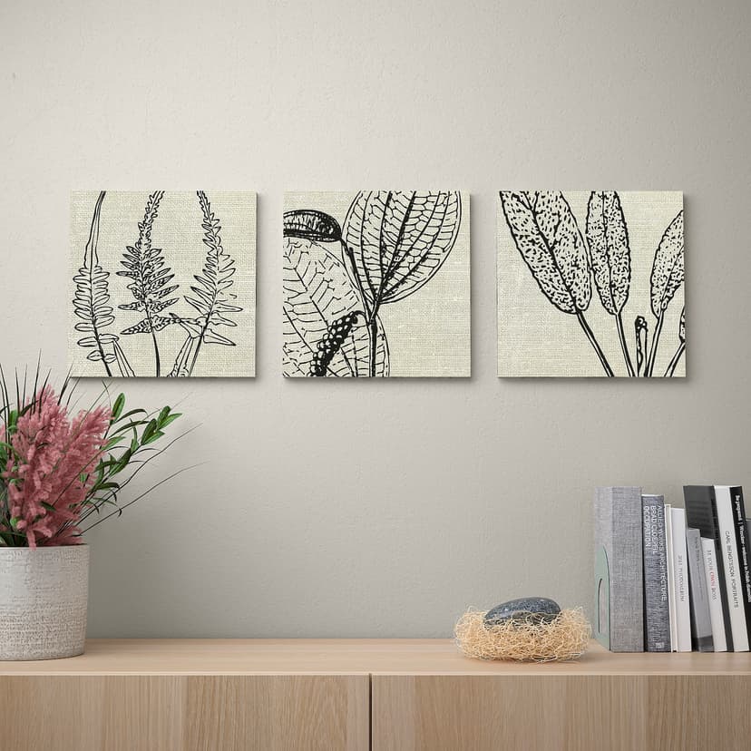 PJÄTTERYD — картина, цветочный принт, 56x56 см