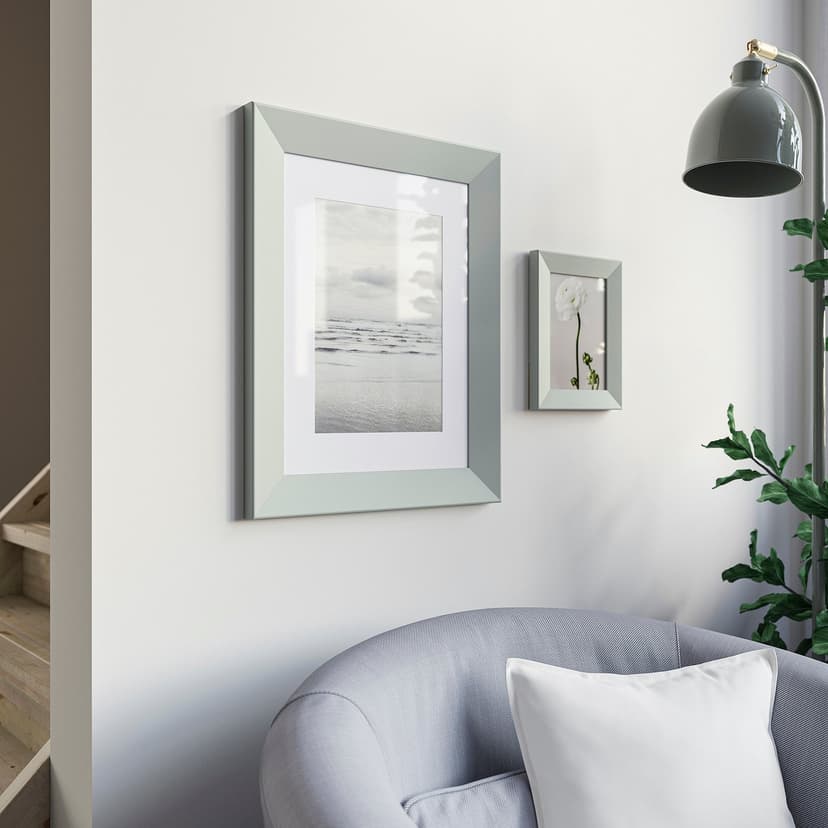 PLOMMONTRÄD — рама, бледный серо-зеленый, 30x40 см