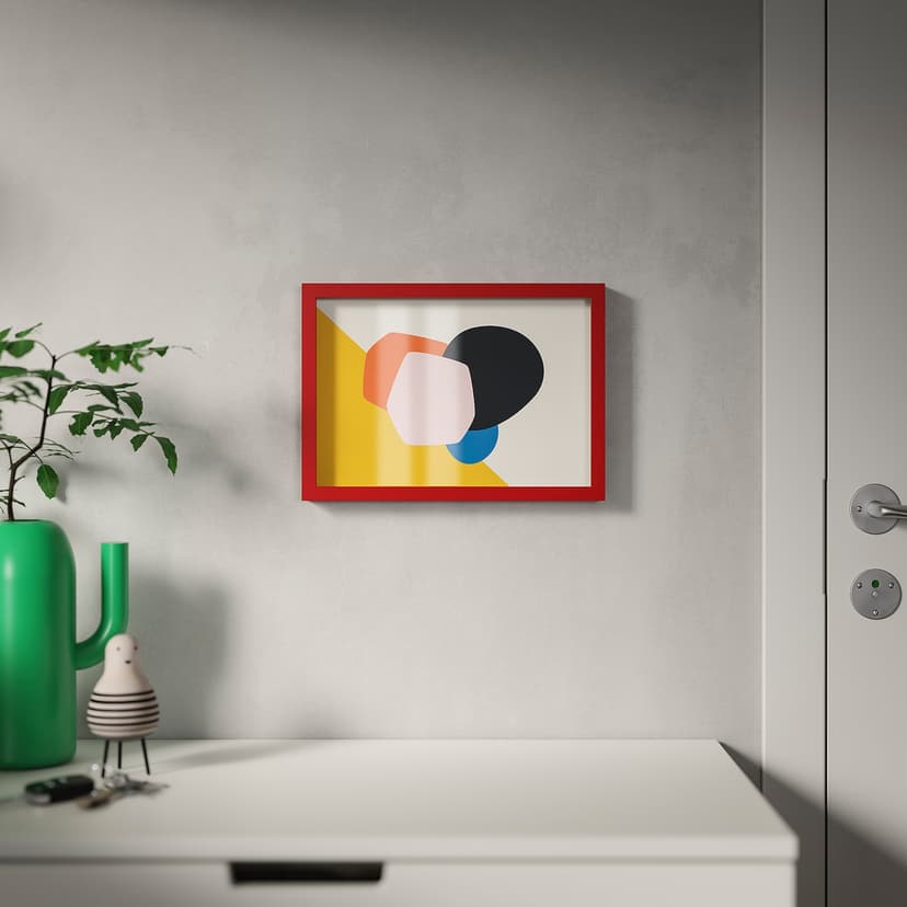 RÖDALM — рама, красный, 21x30 см