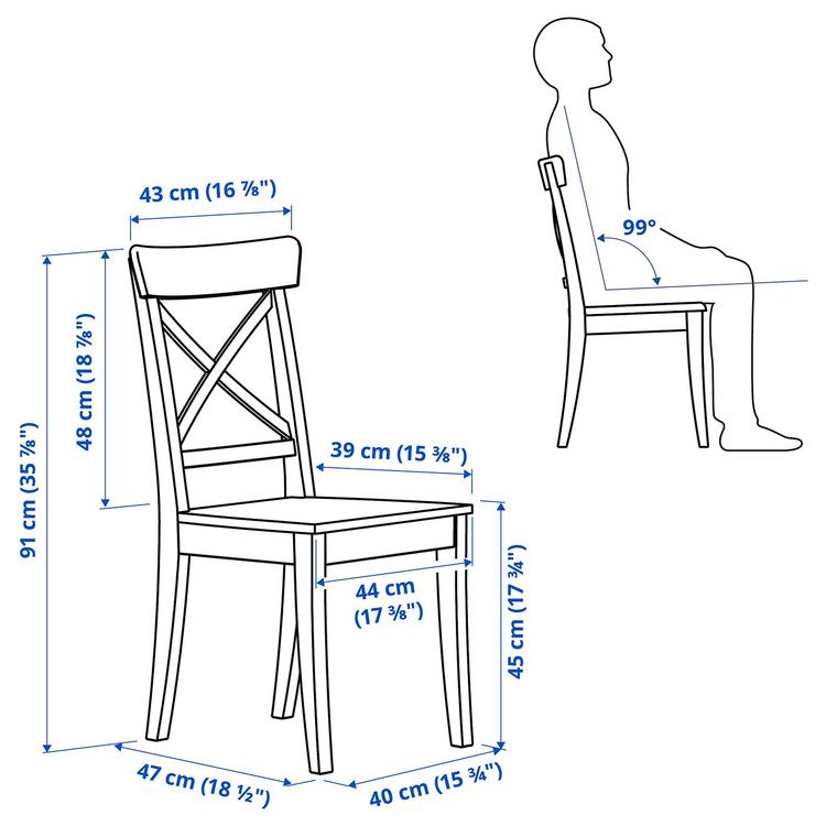 Стул,  dimensions