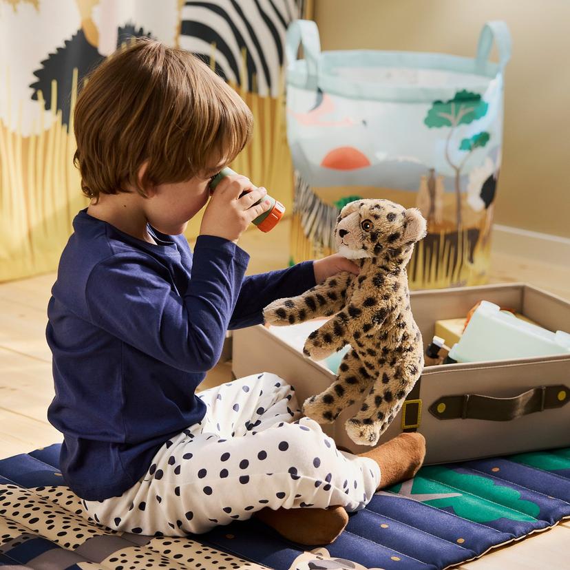 SANDLÖPARE — Мягкая игрушка, детеныш гепарда/бежевый