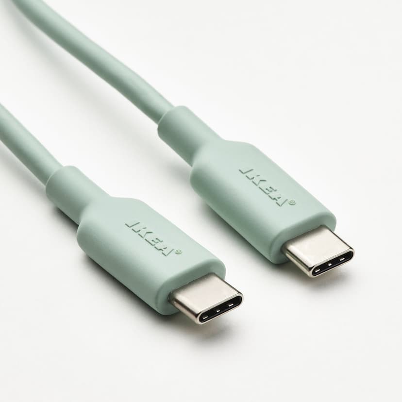 SITTBRUNN — кабель USB-C–USB-C, светло-зеленый, 1.0 м
