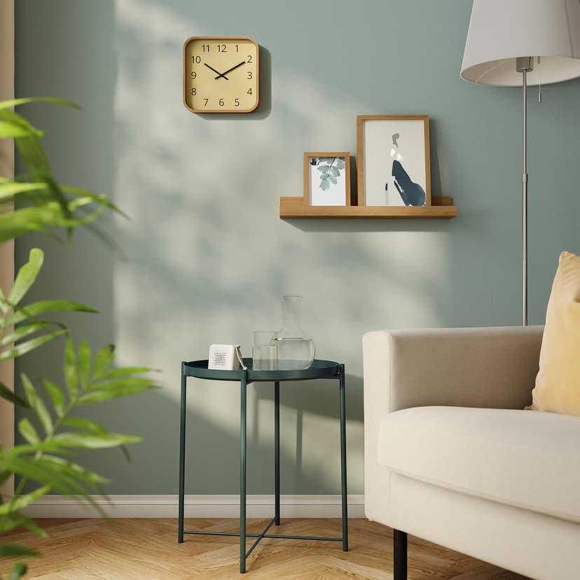 SKOGSSVALA — Zegar ścienny, okl dęb, 