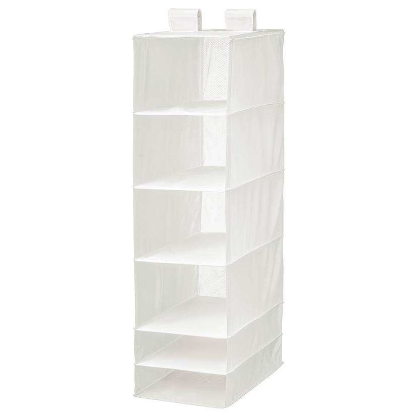 SKUBB — модуль для хранения с 6 отделениями, белый, 35x45x125 см