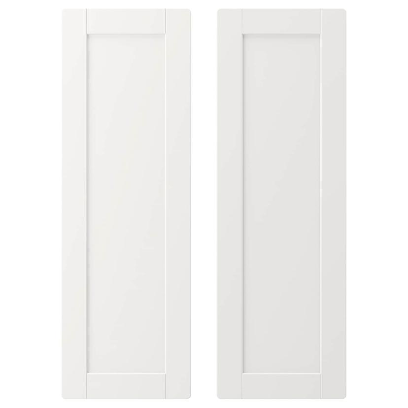 SMÅSTAD — Drzwi, biały/biała rama, 