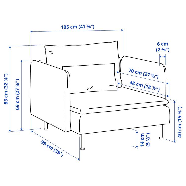 Кресло,  dimensions