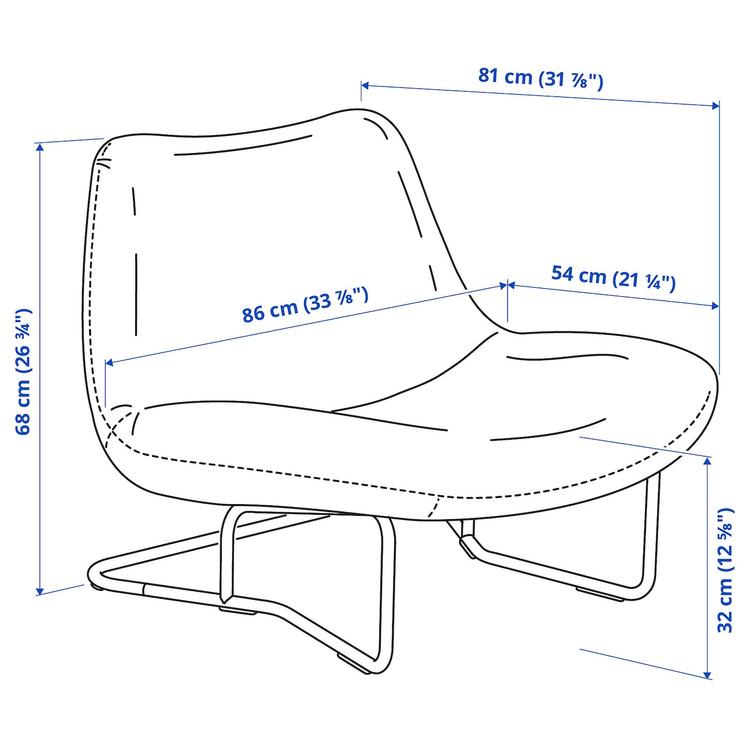 кресло, Hakebo красный dimensions