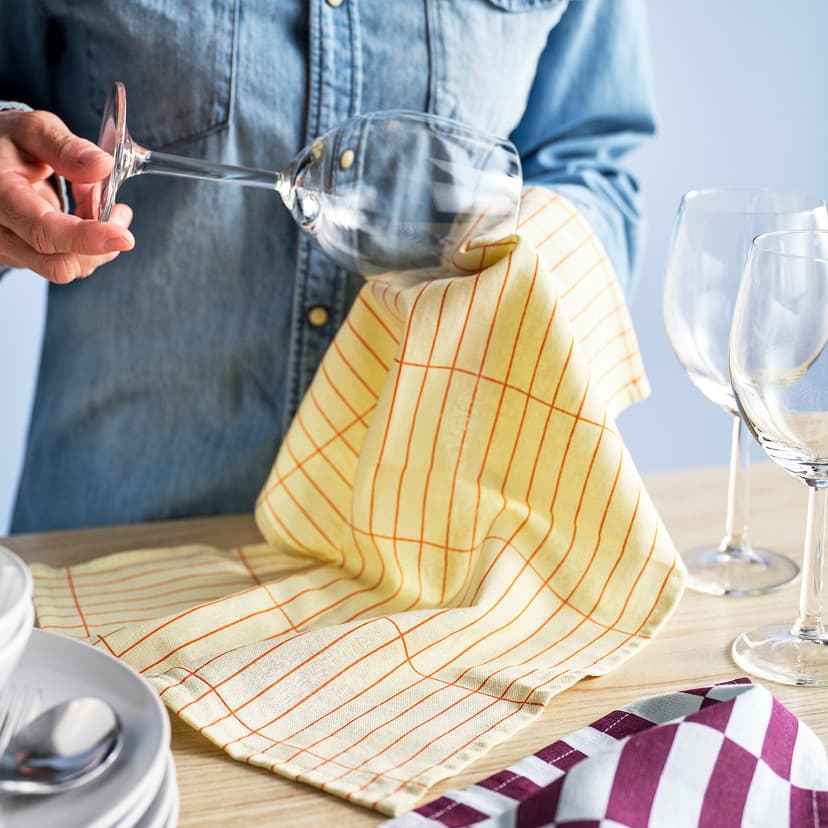 SPJUTLILJA — Ścierka, wielobarwny/wzór, 