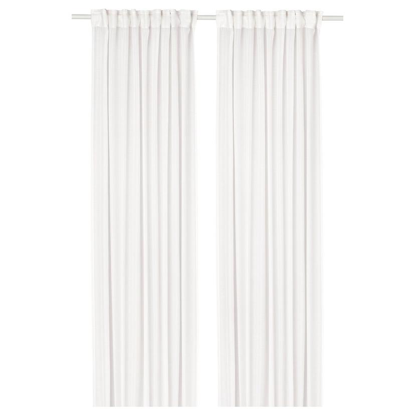 STENFRÖ — Шторы, 2 шт., белые/с лентой