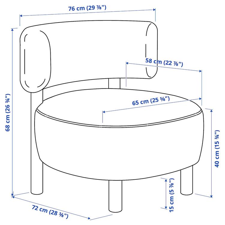 кресло dimensions