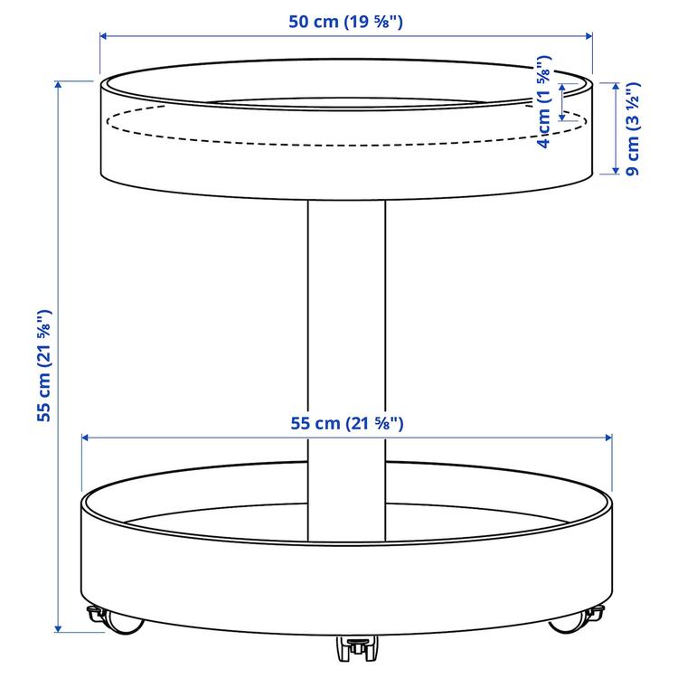 стол приставной на колесиках, дубовый шпон dimensions