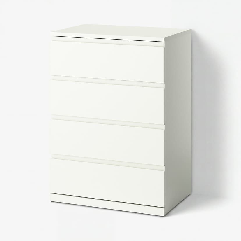 STORKLINTA — Komoda, 4 szuflady, biały, 