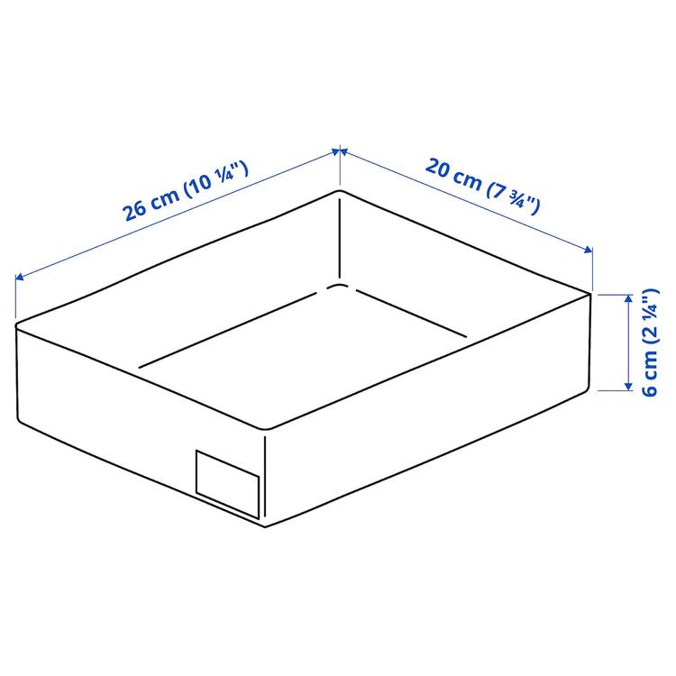 органайзер, белый, 26x20x6 см dimensions