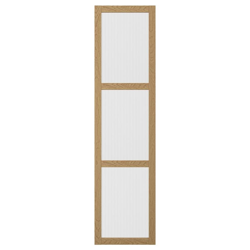TONSTAD — Дверь с петлями, дубовый шпон/стекло