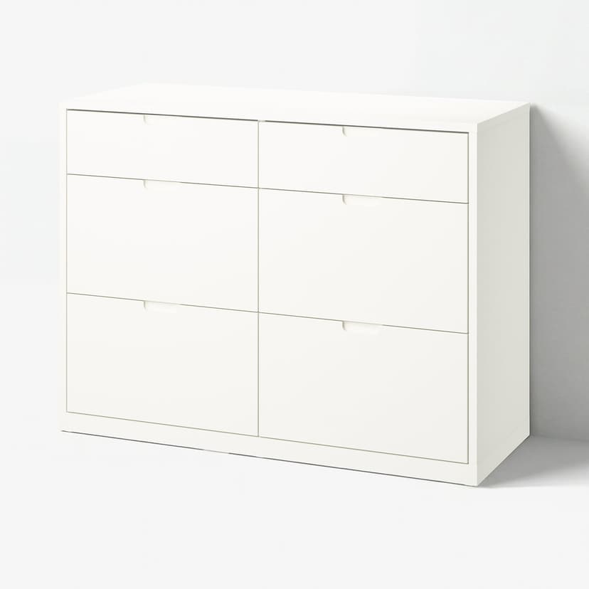 TONSTAD — Комод с 6 ящиками, белый с оттенком, 120x47x91 см