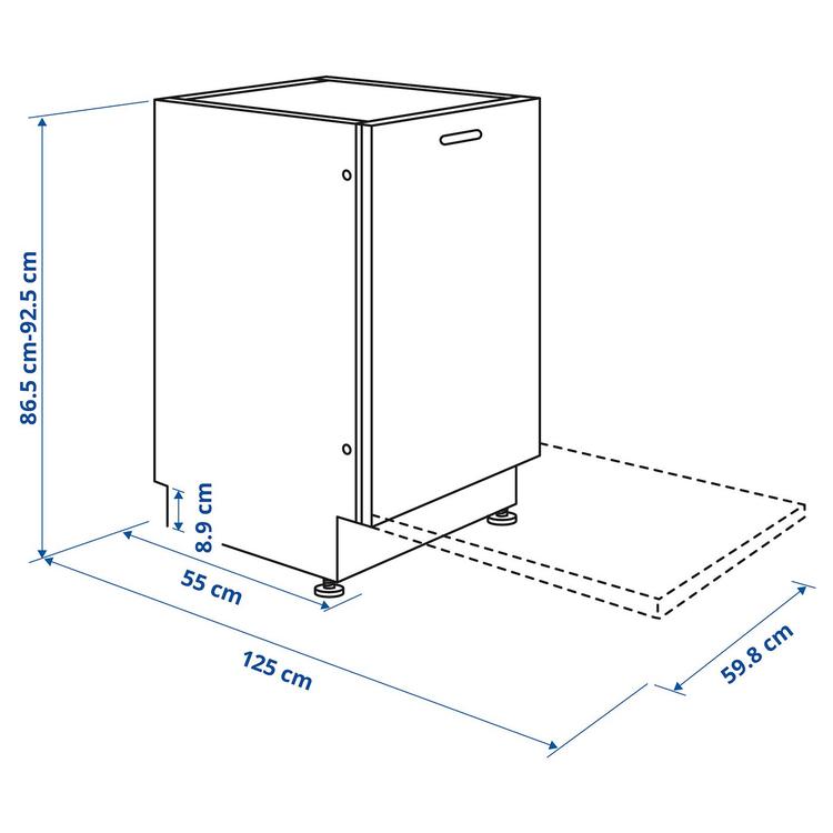 встраиваемая посудомоечная машина, ИКЕА 700, 60 см dimensions