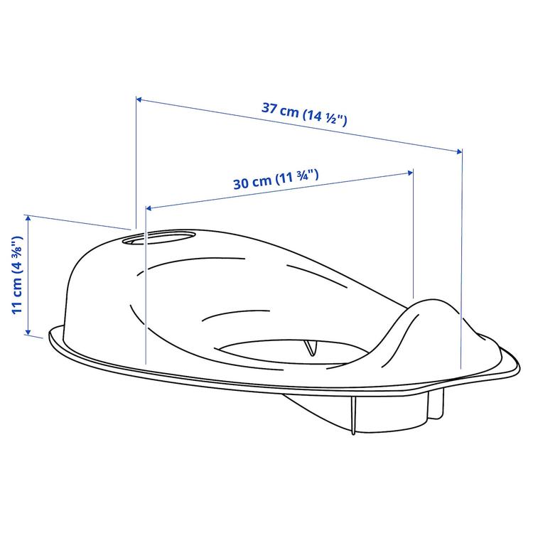 сиденье для унитаза, белый/бирюзовый dimensions
