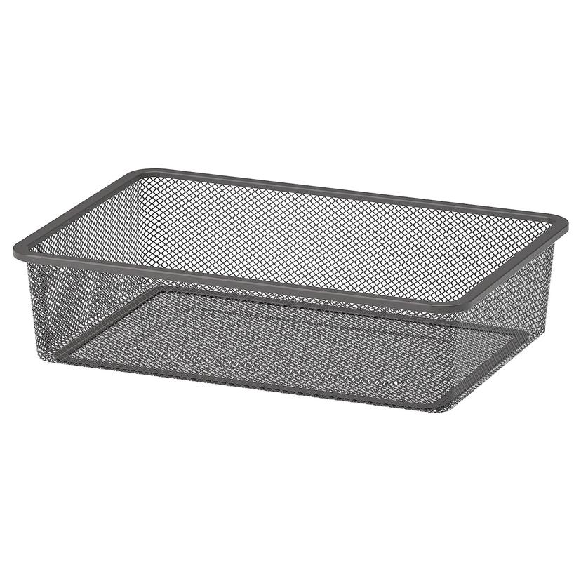 TROFAST — сетчатый контейнер, темно-серый, 42x30x10 см