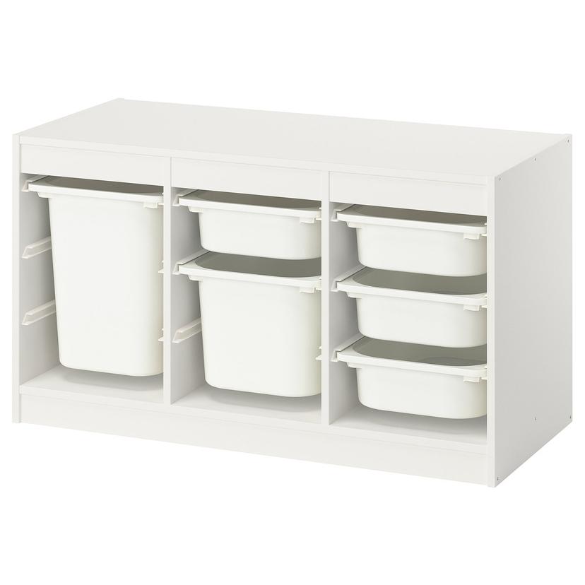 TROFAST — Стеллаж с контейнерами, 99x44x56 см