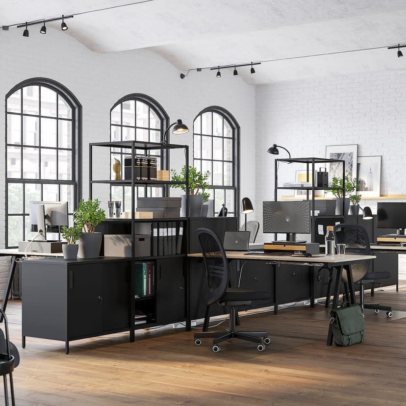 TROTTEN — Стол, бежевый/антрацитовый