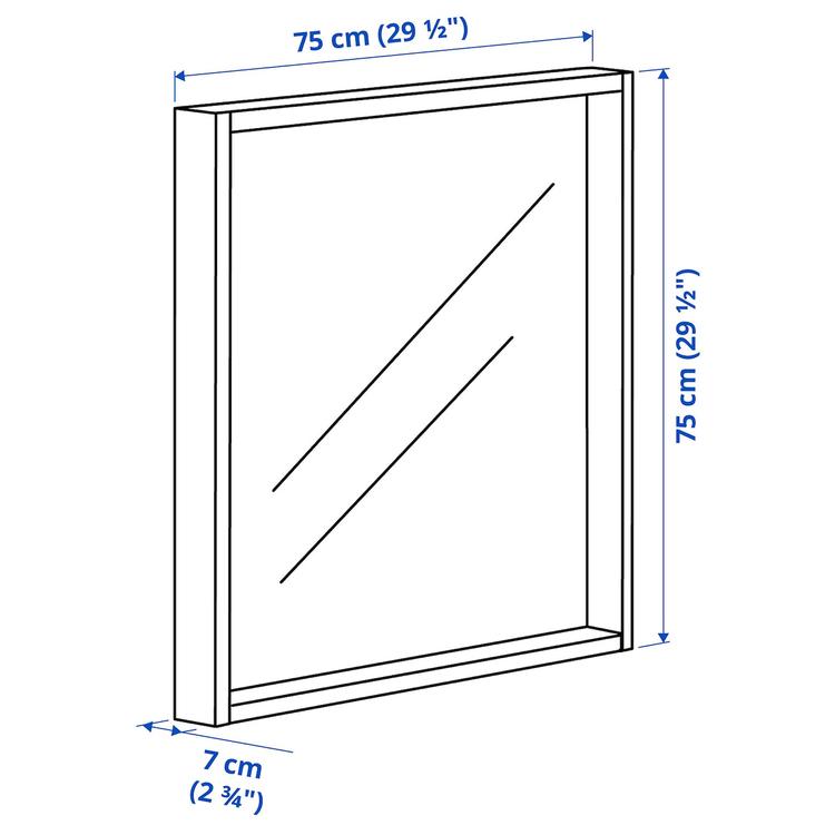 зеркало, 75x75 см dimensions