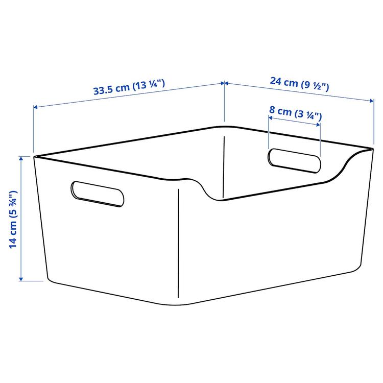 контейнер, белый, 34x24 см dimensions