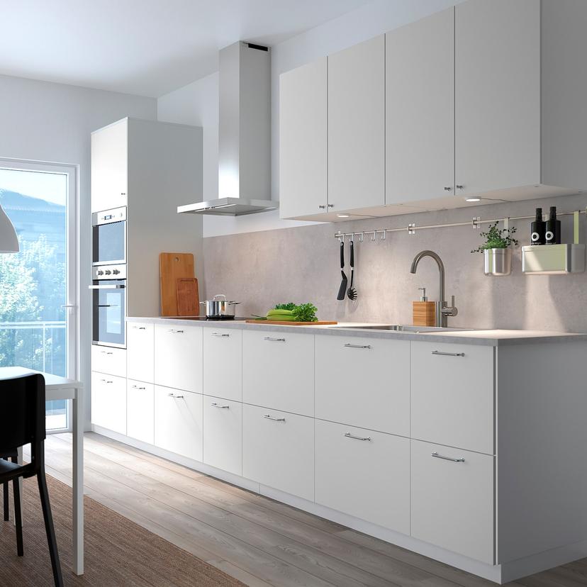 VALLSTENA — фронт панель для посудом машины, белый, 45x80 см