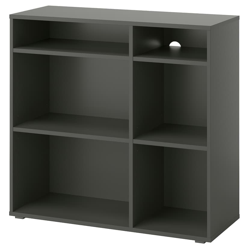 VIHALS — стеллаж с 4 полками, темно-серый, 95x37x90 см