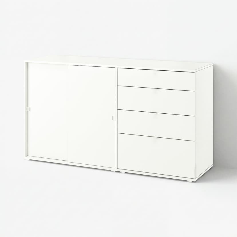 VIHALS — Комбинация д/хранения, белый, 165x47x90 см