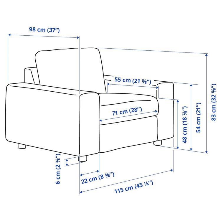 Кресло,  dimensions