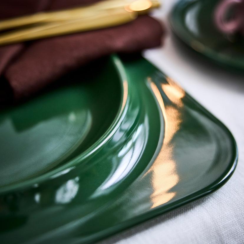 VINTERFINT — Тарелка, темно-зеленая