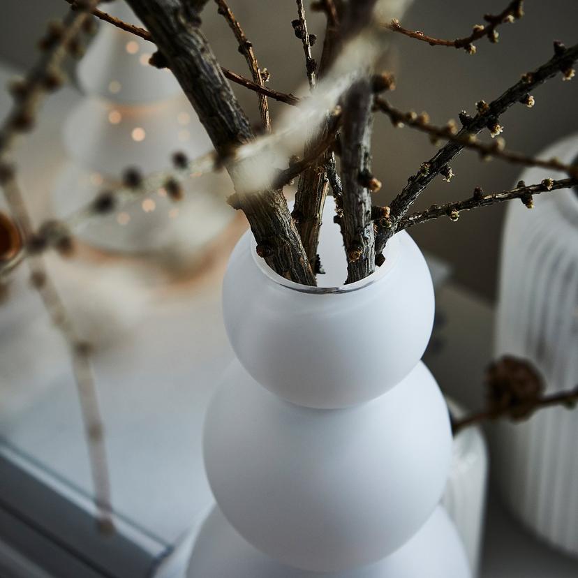 VINTERFINT — Ваза, матовое/белое стекло