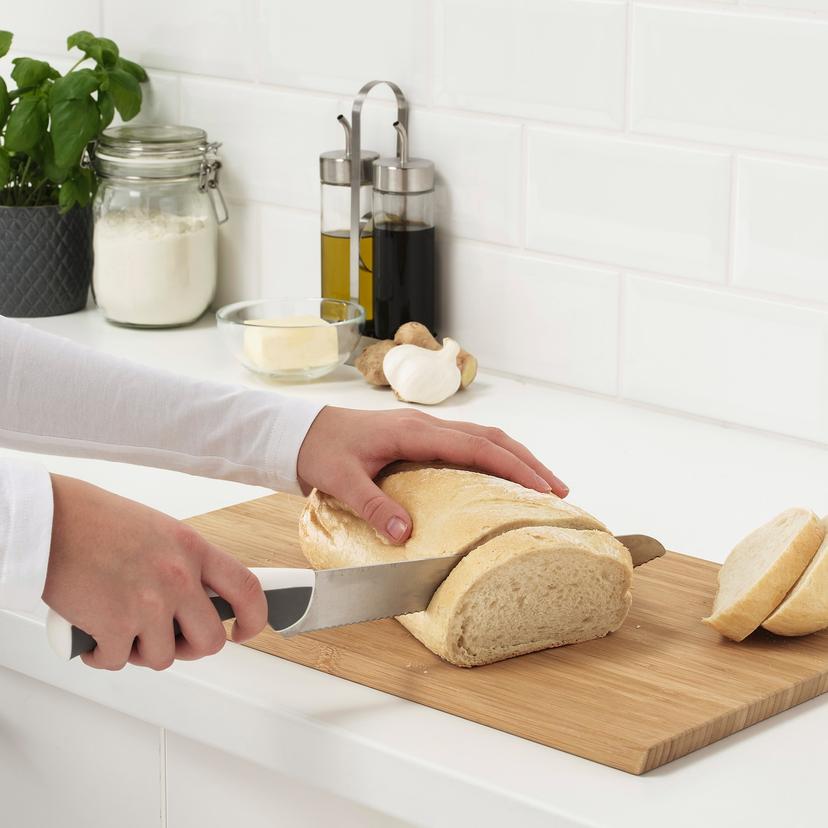 ÄNDLIG — набор ножей,3 штуки, светло-серый/белый