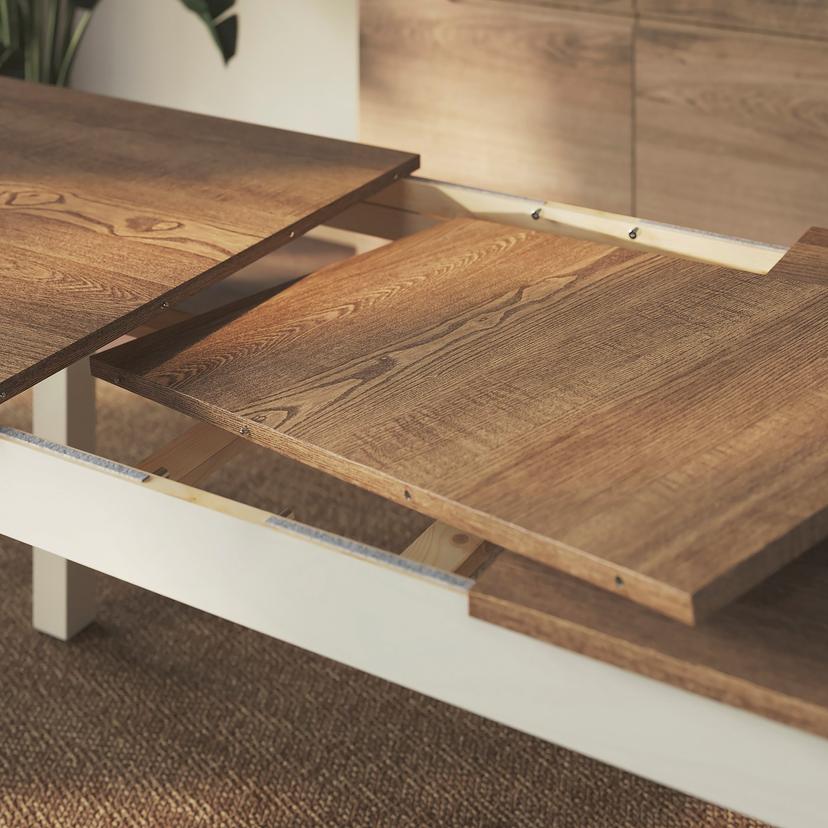 ÅLHULT / ÅLHULT — Стол и 6 стульев, бежевый/коричневый/светло-бежевый (Kabusa)