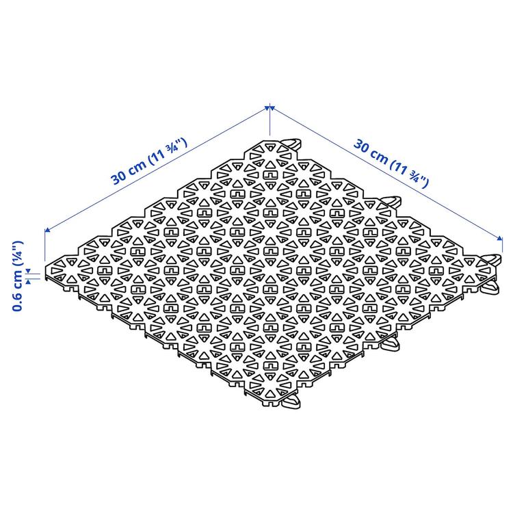 настил, д/улицы, светло-серый, 0.81 м² dimensions