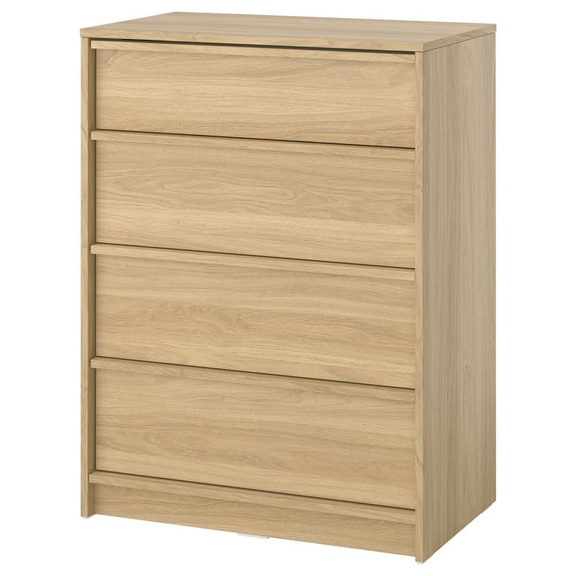 ANKARUDDEN — Komoda, 4 szuflady, imit. dębu,