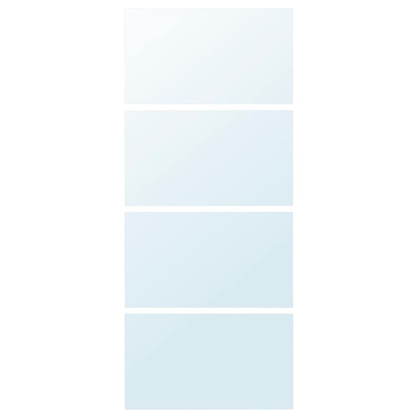 AULI — 4 панели д/рамы раздвижной дверцы, зеркальное стекло, 100x236 см