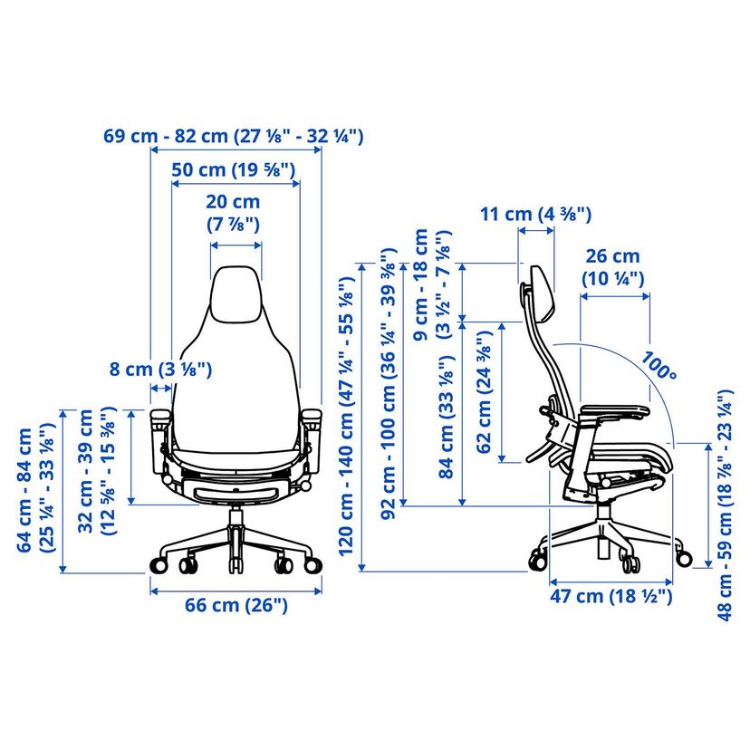 BÄSTBOLL — Игровое кресло, черное/черное Mjuk