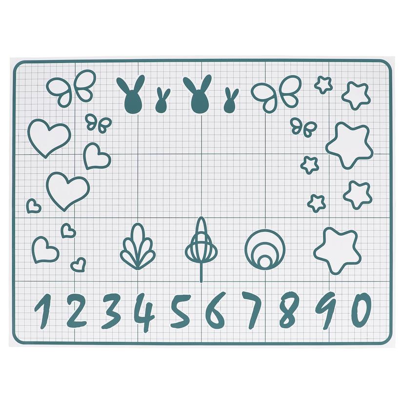 BAKTRADITION — коврик для выпечки, белый/бирюзовый, 61x46 см