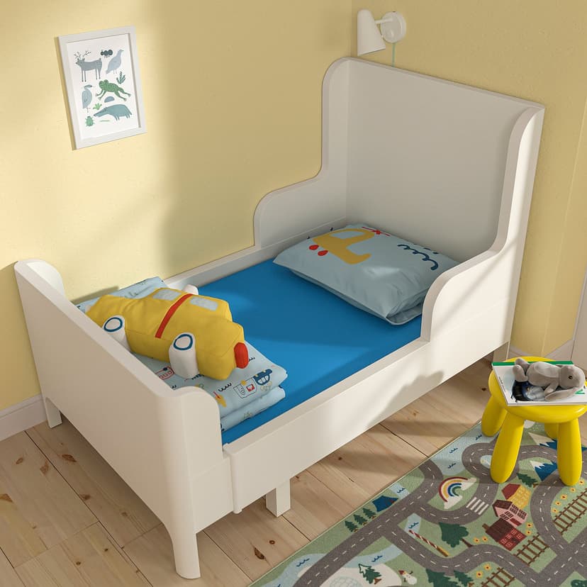 BARNDRÖM — Prześcieradło z gumką/łóżko rozsuwa, niebieski,