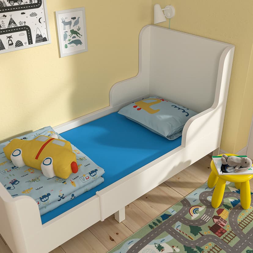 BARNDRÖM — Prześcieradło z gumką/łóżko rozsuwa, niebieski,