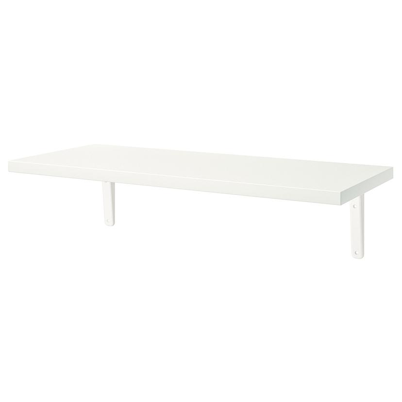 BERGSHULT / TOMTHULT — полка с консолью, белый, 80x30 см