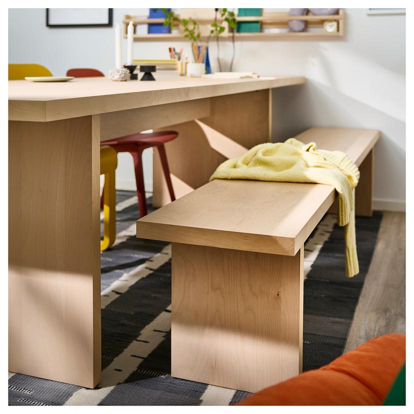 BERGSHYTTAN — Скамейка, эффект окрашивания березового шпона