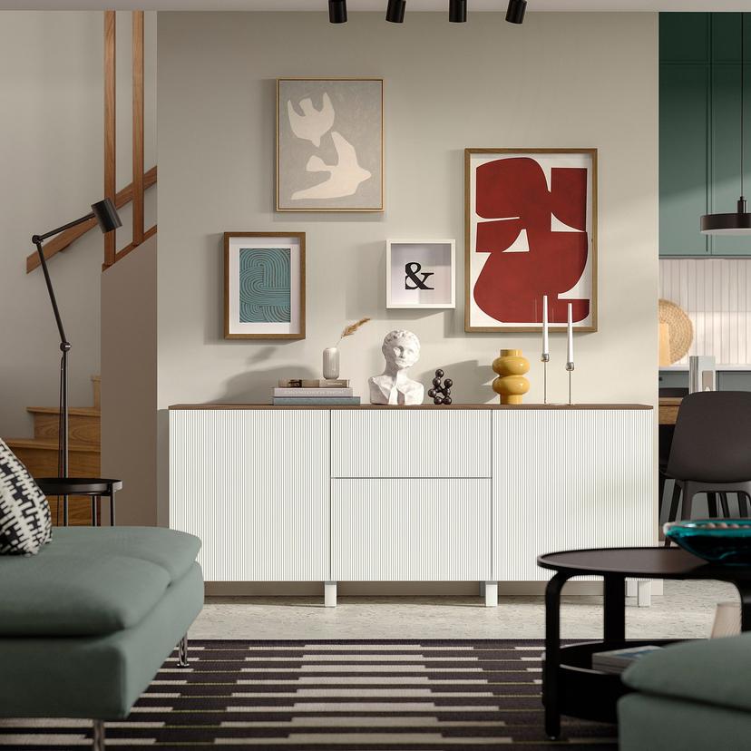 BESTÅ — Комбинация с выдвижными ящиками, белый/Förvaltare белый