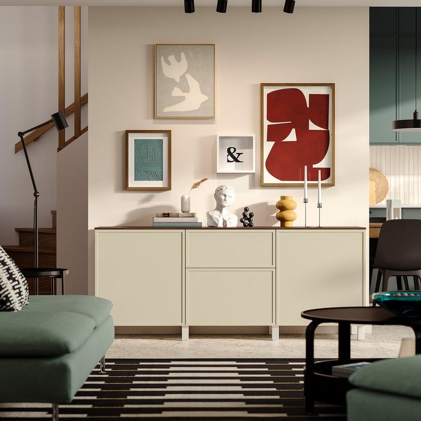 BESTÅ — Комплект с ящиками, 180x42x75 см