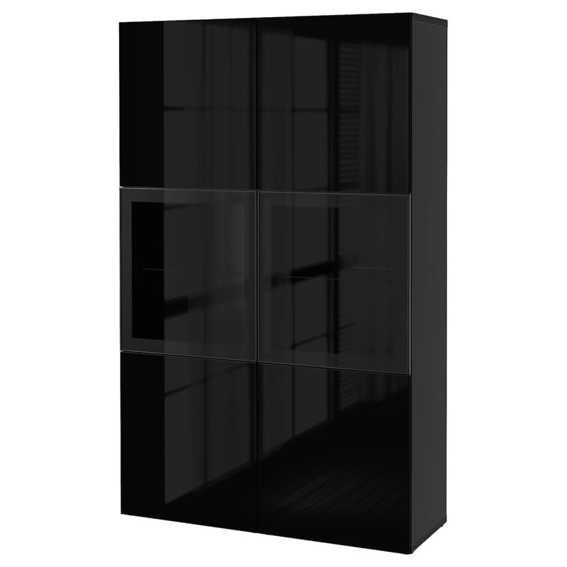 BESTÅ — комбинация д/хранения+стекл дверц, 120x42x193 см