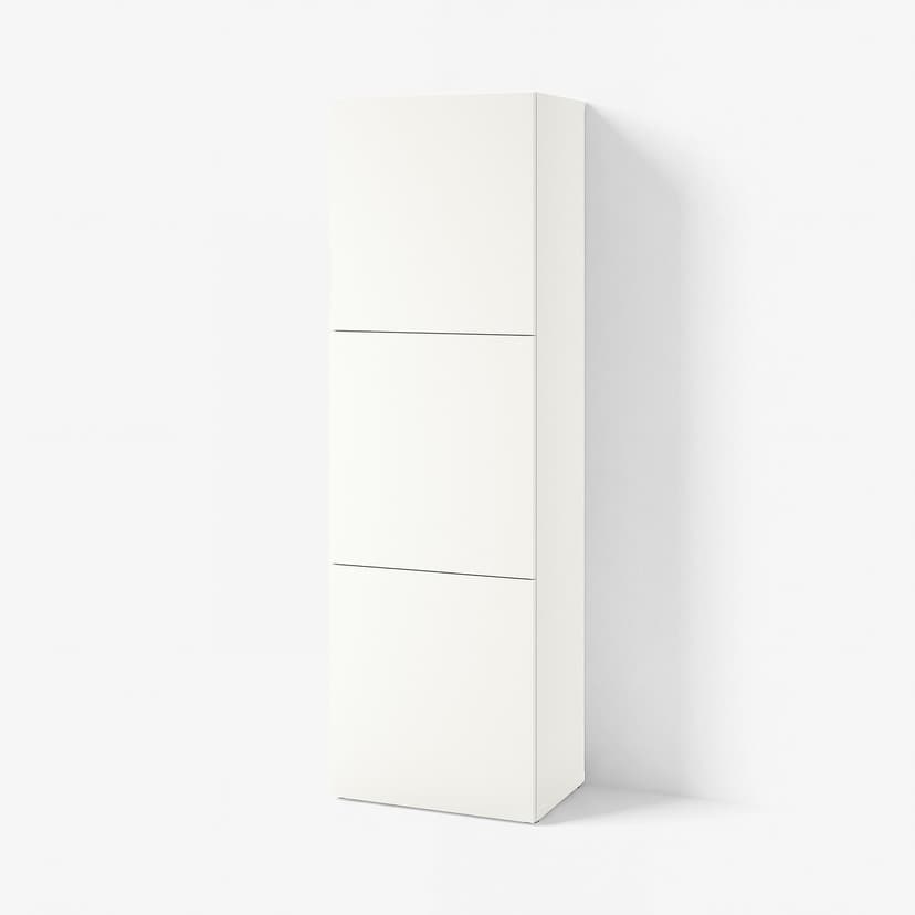 BESTÅ — Стеллаж с дверьми, белый Lappviken/белый, 60x42x193 см