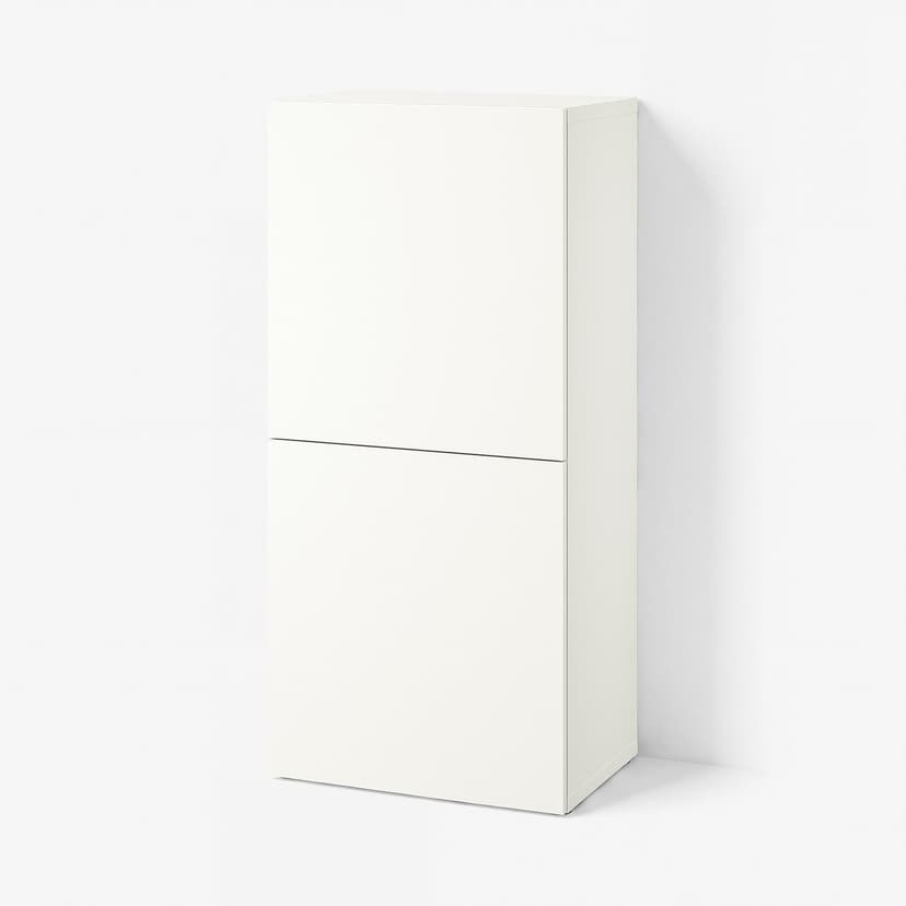 BESTÅ — Стеллаж с дверьми, белый Lappviken/белый, 60x42x129 см