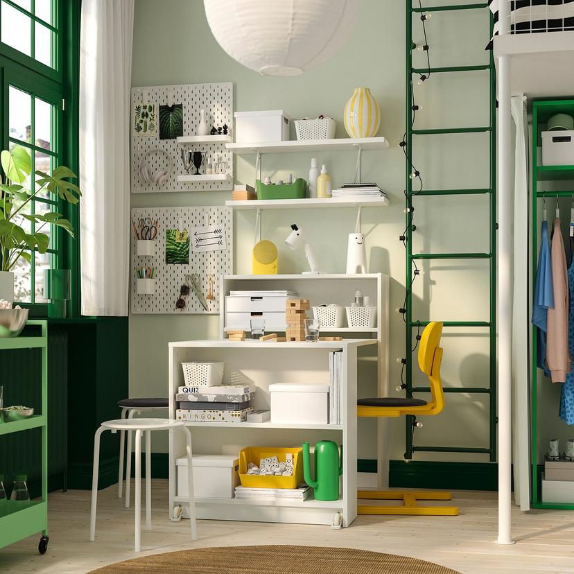 BILLY / BERGSHULT — Полка с выдвижным столом, 80x106 см